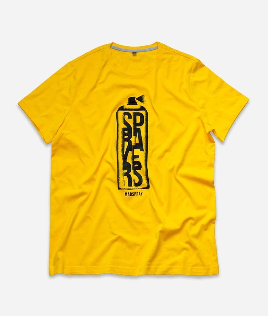 T-shirt Jaune SPRAYERS graffiti MADSPRAY