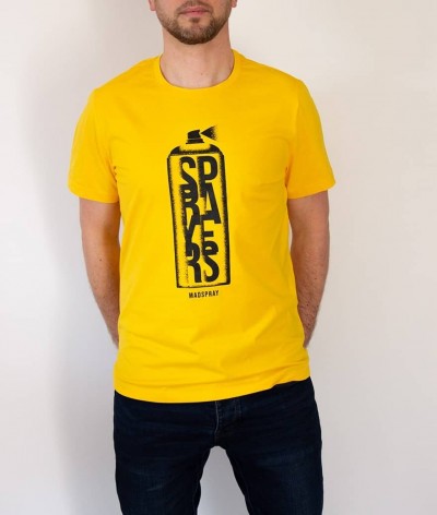 T-shirt Jaune SPRAYERS graffiti MADSPRAY