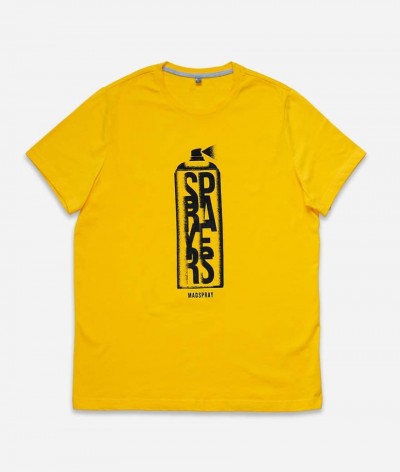 T-shirt Jaune SPRAYERS graffiti MADSPRAY