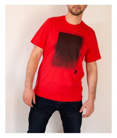 T-shirt rouge spray texture graffiti MADSPRAY