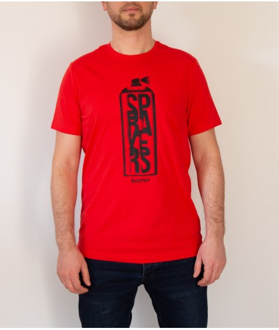 T-shirt rouge SPRAYERS graffiti MADSPRAY