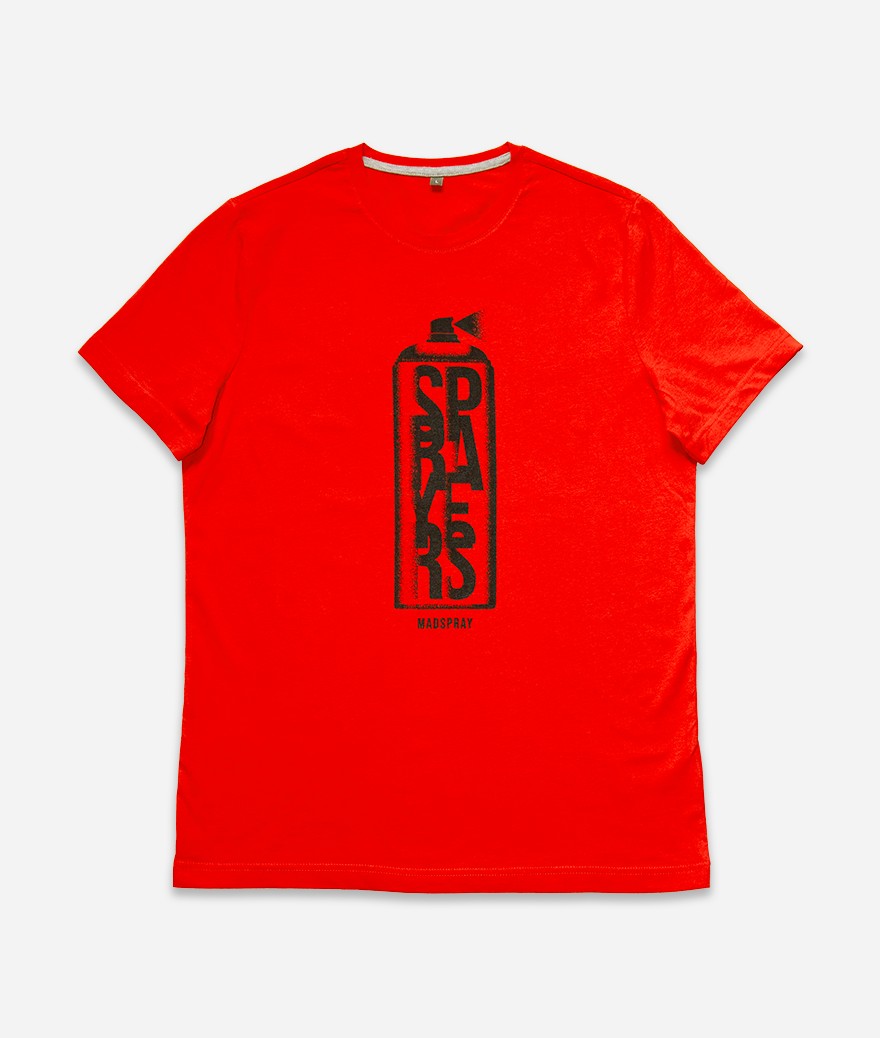 T-shirt rouge SPRAYERS graffiti MADSPRAY