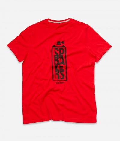 T-shirt rouge SPRAYERS graffiti MADSPRAY